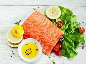 Das Protein-Diät-Menü umfasst Fisch