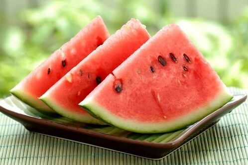 Scheiben Wassermelone zur Gewichtsreduktion