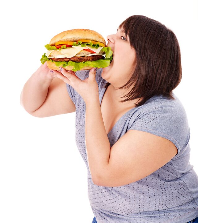 Überschüssiges Essen mit übermäßigem Gewicht