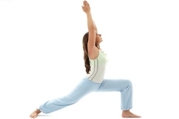 Yoga-Krieger-Pose zum Abnehmen